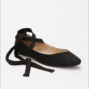 Kimchi Blue Sweetheart Ankle Tie Ballet Flats